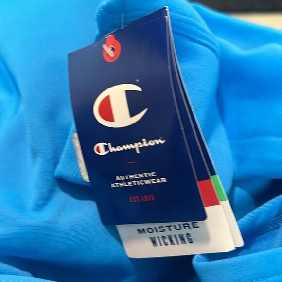 NWT sz S Champion blue lagoon teal hoodie with pouch front - Picture 8 of 10